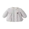 Chamarra de algodón acolchada para bebé, top acolchado grueso, abrigo cálido para niñas, 120g, abrigo de otoño/invierno para bebés y niños pequeños para niñas