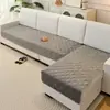 Almofada Quadrada de Colmeia para Sofá de Pelúcia Curta Ultrassônica com Base Antiderrapante Capa de Sofá de Veludo Estilo Minimalista