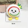 Brinquedos de Pelúcia de Comida Excêntricos: Hambúrguer, Ovo, Biscoito, Bolo Chaveiro de Desenho Pingente Boneca