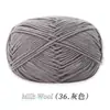 Ovillo de Hilo de Algodón Leche de 4 Hebras, Ovillo de Hilo Medio-Grueso para Crochet Hecho a Mano, Muñeca de Crochet DIY, Bolso, Hilo para Suéter de Bebé