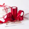 Cinta de Listón Rojo Vino al por Mayor 0.3-8cm Rojo Chino Cinta de Poliéster Cinta Decorativa Festiva para Habitación de Boda