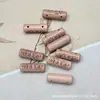 Madeira de Pessegueiro Antiga Quatro Vias Riqueza, Paz e Alegria Conjunto de Duas Peças DIY Acessórios para Joias de Contas Budistas Pulseira Pingente Artigo