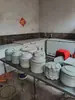 Mesa Plegable de Acero Inoxidable, Mesa Larga para Uso en Exteriores, Mesa Comercial Portátil para Mercados Nocturnos, Barbacoas y Montaje de Puestos, con Hueco Alto para Colocar Artículos