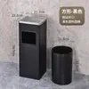 Papelera de Acero Inoxidable para Fumadores para Vestíbulos de Hoteles, Cenicero Exterior con Clasificación Integrada para Centros Comerciales y Lugares Públicos, con Cubo Interior