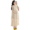 2026 Novo Vestido de Verão para Maternidade Estilo Coreano Vestido de Chiffon Costurado Falso Duas Peças Vestido Longo de Maternidade