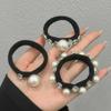 Anillo para el cabello de lujo ligero con cuentas, sin costuras, alta elasticidad, para coleta alta, cabeza de bola, alta calidad, color dorado para hija, cuerda para la cabeza de estilo coreano a la moda, para mujer