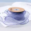 Cinturón de Gasa Cola de Pez con Borde Arrugado Accesorios para el Cabello de Lazo Flores Horneado Pastel Caja de Regalo Empaque Cinturón de Gasa Nieve con Borde Ondulado