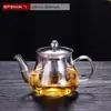 Juego de Tetera de Vidrio al por Mayor para el Hogar Resistente a Altas Temperaturas Engrosado Gran Capacidad Juego de Té Hervidor de Agua Filtro Tetera para Infusión