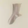 Calcetines Blancos Finos de Verano para Mujer para Combinar con Tenis, Algodón Puro, de Longitud Media, Sin Costuras, Estilo Primavera