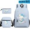 3D Nuevo Producto HelloKitty Dibujos Animados Lindo Sanrio Hello Kitty Mochila Bolsa Escolar Bolsa para Lápices Bolsa de Hombro Juego de Tres Piezas