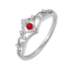 Anillo Corona Diseño Palacio Tradicional Nuevo Clásico Elegante Corona de Laurel Princesa Real Distinguido Anillo de Apertura