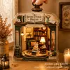 Novo produto transfronteiriço: Casa giratória DIY em miniatura, casa de cena em miniatura de acrílico, ornamento de caixa de música giratória