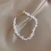 Pulsera Elegante Coreana para Niña, Diseño Original Simple y Versátil, Pulsera para Mujer con Piedra de Cristal Natural Asimétrica