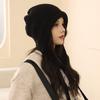Gorro de punto cálido para mujer, estilo Hepburn, con lazada informal, dulce y versátil, Nuevo Otoño/Invierno 2026