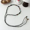 Cinturón Tejido Estilo Étnico Bohemio para Mujer, Delgado Cinturón Decorativo para Faldas, Accesorio para la Cintura, Cadena para la Cintura, Estilo Mori