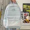 Mochila de rayas y lunares estilo coreano, versátil y juvenil, adecuada para estudiantes de secundaria y preparatoria, venta al por mayor cultural y creativa transfronteriza
