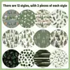 Papel de Material Nuevo 24 Hojas Tamaño Grande 30X30Cm Bosque Verde Acuarela Alce Álbum de Recortes Papel de Fondo Navideño