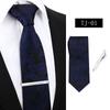 Corbata de Negocios a Rayas para Hombre Formal Profesional Roja Azul Atada a Mano Imitación Seda 7.5cm Stock Listo de Fábrica