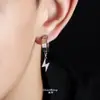 Pendientes de Acero de Titanio con Pinza de Rayo Transfronterizos para Hombres, Pendientes de Moda con Diseño de Nicho para Mujeres, Joyería con Diseño de Nicho