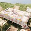 Toalha de mesa para piquenique ao ar livre, à prova d'água, à prova de óleo, protetor solar, tenda, cobertura de mesa, pano para acampamento, atmosfera de acampamento, toalha de mesa