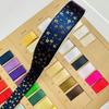 Cinta Floral Dorada con Pan de Oro de 2.5 cm para Cajas de Regalo Hechas a Mano para DIY, Moños para Pasteles y Cintas Decorativas