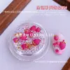 Venda Quente Transfronteiriça Decorações de Morango para Unhas Flores de Frutas Desenho Animado Borboletas Unhas Vestíveis Materiais Conjunto de Pedras de Strass Caixa de Acessórios Atacado