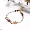 Pulsera de Cristal Badu Polvo de Cristal de Fresa Ladrillo de Cristal Pulsera de Flor de Durazno Femenina Amatista Luz de Luna Blanca Regalo de Transferencia para Novia