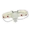Collar Colgante Personalizado Estilo Navideño Copo de Nieve Diseño Nicho Cadena de Felpa con Perlas para Clavícula 2025 Nuevos Accesorios para Mujeres