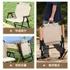 Silla Reclinable de Exterior con Acolchado Adicional de Algodón, Silla Portátil Kermit para Acampar, Taburete de Picnic Acolchado, Taburete Plegable para Pesca
