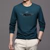 Camiseta de manga corta para hombre 2025 Primavera y Otoño Nueva Llegada Estampada Cuello Redondo Jersey Camiseta de Moda Coreana de Talla Grande de Seda de Hielo para Hombre
