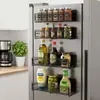 Estante de Almacenamiento Magnético para Refrigerador Estante Colgante Lateral de Cocina Estante de Almacenamiento Multifuncional Sin Instalación