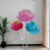 Arreglo floral de peonías para escenario ventana grande decoración de fondo para fiestas actividades al aire libre accesorios de fotografía rosa brillante