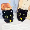 Nuevo Gato Gato Negro Muñeca Muñeca de Felpa Colgante Llavero Muñeca Linda Regalo de Pareja Adornos para Colgar en la Mochila Escolar