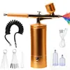 Dispositivo de Injeção de Oxigênio Hidratante de Beleza Elétrico, Aerógrafo para Esmalte, Pistola de Spray para Gradiente de Nail Art, Pistola de Spray para Confeitaria, Caneta de Spray Colorida para Miniaturas