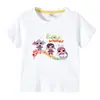 2023 Nueva camiseta de manga corta de verano para niños, estilo coreano, para niños y niñas, de algodón, de media manga.