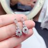 Joyería de tesoro de color directo de fábrica plata 925 sin incrustaciones de gema aretes soporte vacío 3*4mm puede venir para incrustación de piedra