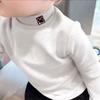 Camiseta Interior de Terciopelo de Media Cuello Alto para Niños y Niñas en Otoño e Invierno, Tops de Dibujos Animados Casuales y Versátiles, Camisetas de Manga Larga para Niños Talla Mediana y Grande