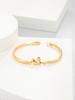 Pulsera Cisne Chapada en Oro de 24k Pulsera de Estilo Étnico de Temperamento Simple Libro Rojo Pequeño con Pulsera Shajin