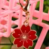 Venta Caliente Transfronteriza Aleación Esmalte Flor de Cerezo Colgante Broche Universal DIY Ropa Llavero Bolso Collar Pendientes Accesorios