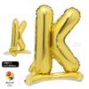 Balão de Alumínio Dourado Alfanumérico Pequeno de 16 polegadas em Pé Estéreo Decoração de Festa de Ano Novo e Aniversário