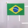 Suministro Transfronterizo Puntual de Bandera Brasileña para Agitar a Mano No. 8 14*21cm Bandera de Brasil de Mano Bandera de la Copa del Mundo Copa de Europa