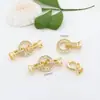 Collar de Perlas en Forma de Ocho con Cierre Chapado en Oro 18K que Conserva el Color, Pulsera, Cadena para Suéter, Cierre Final, Accesorios de Joyería, Venta al por Mayor para DIY, Modelo