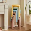 Taburete de Plástico Moderno Sencillo para Mudanza de Casa Espesor Grueso para el Hogar Apilable Duradero Redondo Alto
