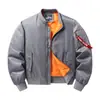Jaqueta Piloto Masculina, Casaco de Algodão Espesso e Quente com Gola Baseball, Jaqueta de Voo Casual Americana para Outono e Inverno