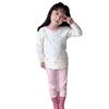 [Personalizado] Conjunto de Roupa de Outono Infantil Sem Ossos e Calças Compridas Estilo Desenho Animado Pijama de Algodão Puro Íntimos para Bebê Estilo Coreano Roupa de Casa