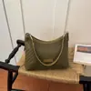 Bolsa de Ombro Transversal Grande Capacidade Tecida Texturizada Moda Simples Alto Valor Versátil Lançamento Outono 2026 Quente