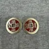 Venta al por mayor de fábrica Monedas de Cobre Bronce Puro Monedas de los Cinco Emperadores Kangxi Qianlong Latón Antiguo Atracciones Turísticas Conmemorativas Regalos Culturales y Creativos