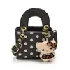 Bolso Pequeño Cuadrado Único de Lunares Lady Diana, Nuevo Moda Viajero Lujo Ligero Versátil Estilo Coreano Moderno Mini Bolso Cruzado para Niñas
