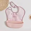 Bata Infantil Niños y Niñas Guardería Bebé Impermeable Bolsillo para Arroz Babero para Comer Babero de Alimentación Complementaria Vestir al Revés