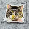 Patch de Tecido Bordado Gato DIY Moda Desenho Animado Fofo Patch de Animal para Crianças Decoração para Bolsas Chapéus Acessórios